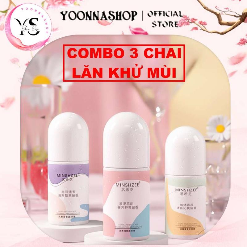  COMBO 3 Lăn Khử Mùi Nữ MINSHZEE SADOER 50ml – Hương Nước Hoa Quyến Rũ Giúp Da Khô Thoáng Suốt Ngày 
