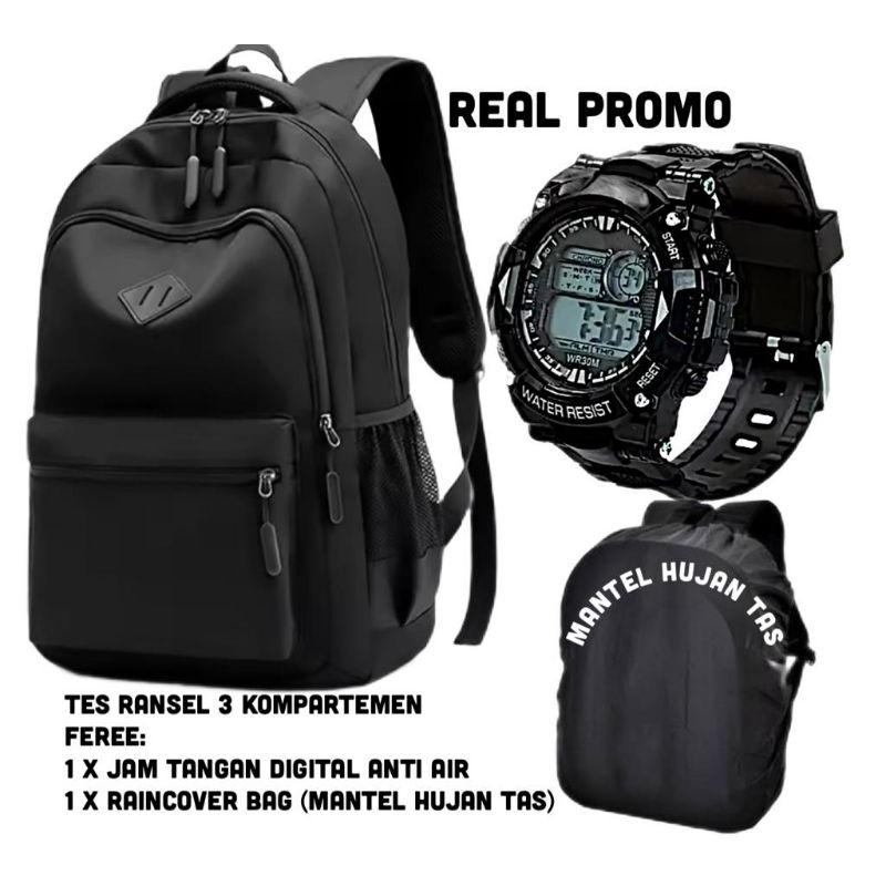 Tas ransel backpack 3 ruang gratis jam tangan digital sport anti - Shop ...