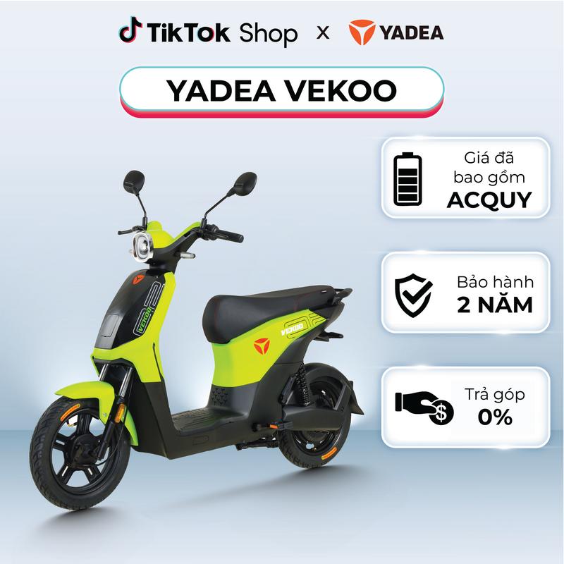 Xe Máy Điện Yadea Vekoo Kết Hợp Tính Năng Thông Minh 65KM Một Lần Sạc - Bảo Hành 2 Năm
