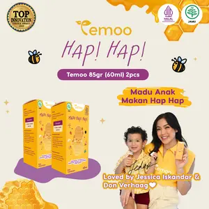 Paket Gemoy C - Temoo Hap Hap Madu Jamu [Set 2x 85 gr] - Nutrisi Madu Anak Sehat Vitamin Anak Kids - Temulawak Unagi (Ikan Sidat) Omega 3 & 6 - T33