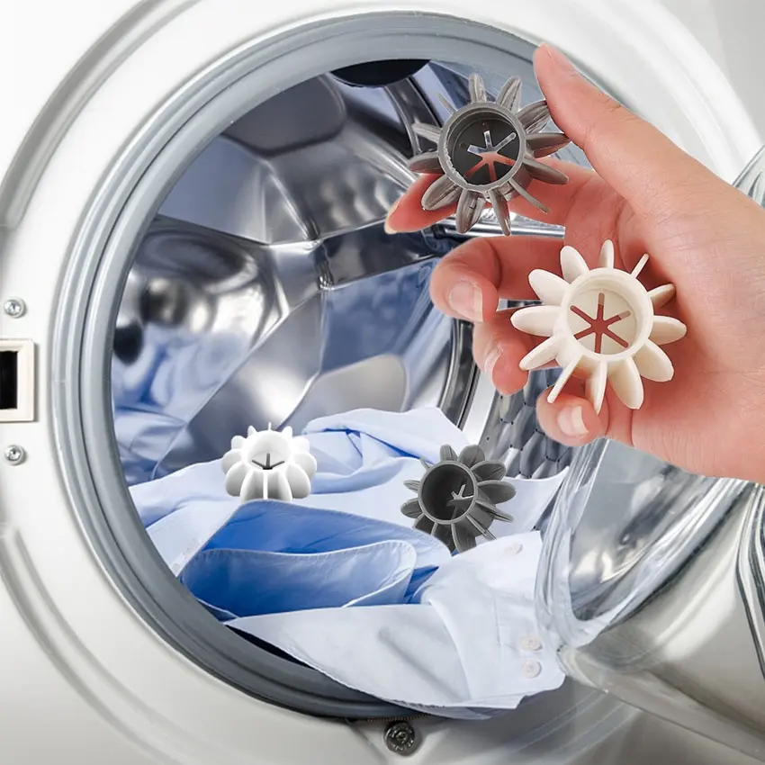 1/5Pcs Reusable Silicone Laundry Ball Drum Mesin Cuci Pakaian Anti Berliku Bola Pencuci Anti Kusut Laundry Ball Aksesoris Kamar Mandi