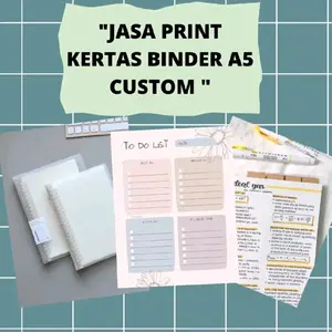 Print cetak kertas binder Buku Stationery Paper