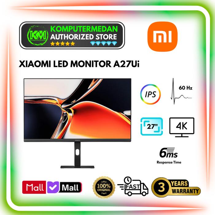 Gambar Monitor Xiaomi A27Ui 4K Monitor 27" 4K IPS 60Hz 6ms 2xHDMI DP Type-C Ergonomic 100%s RGB Monitor dari KomputerMedan OS Kota Medan Tokopedia
