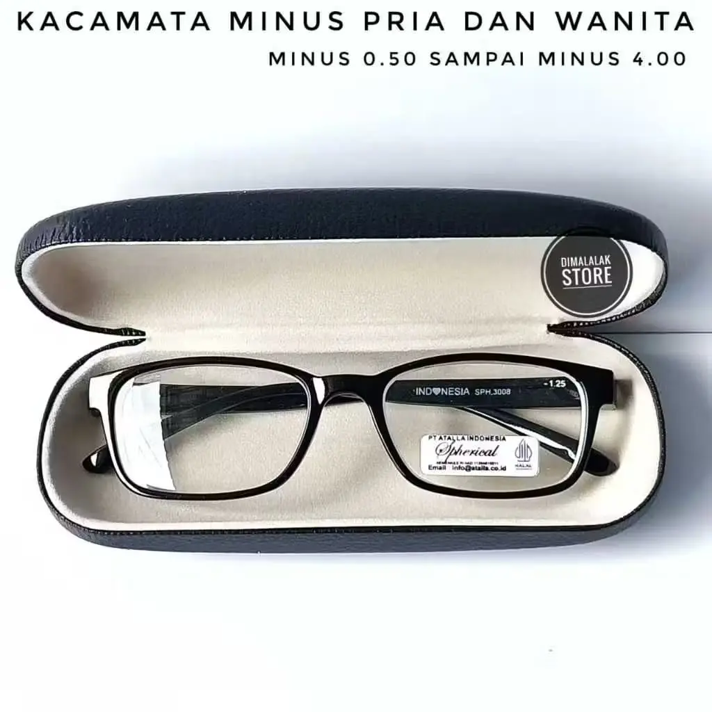 KACAMATA MINUS PRIA DAN WANITA -0.50 SAMPAI -4.00  BISA RIQUES MINUS KIRI KANAN BEDA BONUS BOX DAN LAP COD BAYAR DI TEMPAT