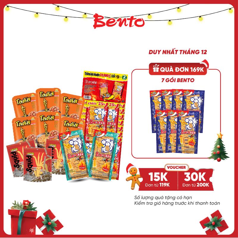   KOL  Combo Bento Snack Mực Hải Sản Đồ Ăn Vặt Chuẩn Vị Thái Lan Gói Lớn  22G Gói  