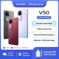 Gambar vivo V50 5G (12/256) Rounded-edge Design, ZEISS Group Potrait, 6000mAh Battery+90W Flashcharge, IP68+IP69, vivo AI - Blissful Purple dari vivo Indonesia Kab. Tangerang 2 Tokopedia