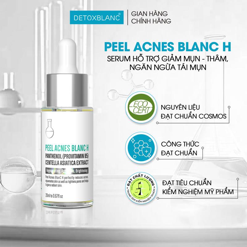 Serum Mụn Peel Acnes Blanc H DetoxBlanc hỗ trợ giảm mụn ẩn, mụn đầu đen, giảm viêm, giảm thâm