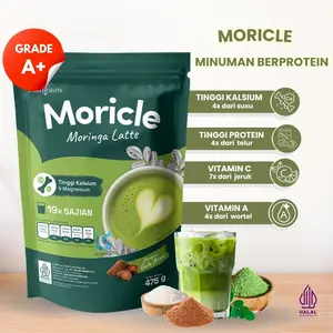Moringa Latte Moricle Dari Bumi Minuman Bubuk Daun Kelor 475 gram Minuman Berprotein