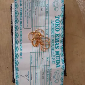 KALUNG ITALI FREE LIONTIN PERMATA PERHIASAN WANITA BERLAPIS EMAS MUDA TERMURAH