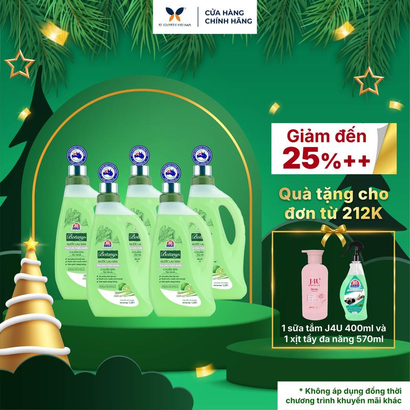  Combo 5 Chai Nước Lau Sàn 365 Max Botany Tinh Dầu Sả Chanh thiên nhiên chai 1.25 lít làm sạch bóng sàn nhà ngăn côn trùng an toàn cho da trẻ em 