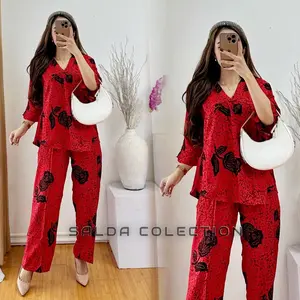 Setelan wanita kekinian Muat Bb sampai 70 motif SX new arrival batik salda Celana Panjang Rayon Dewasa Baju Santai Nyaman