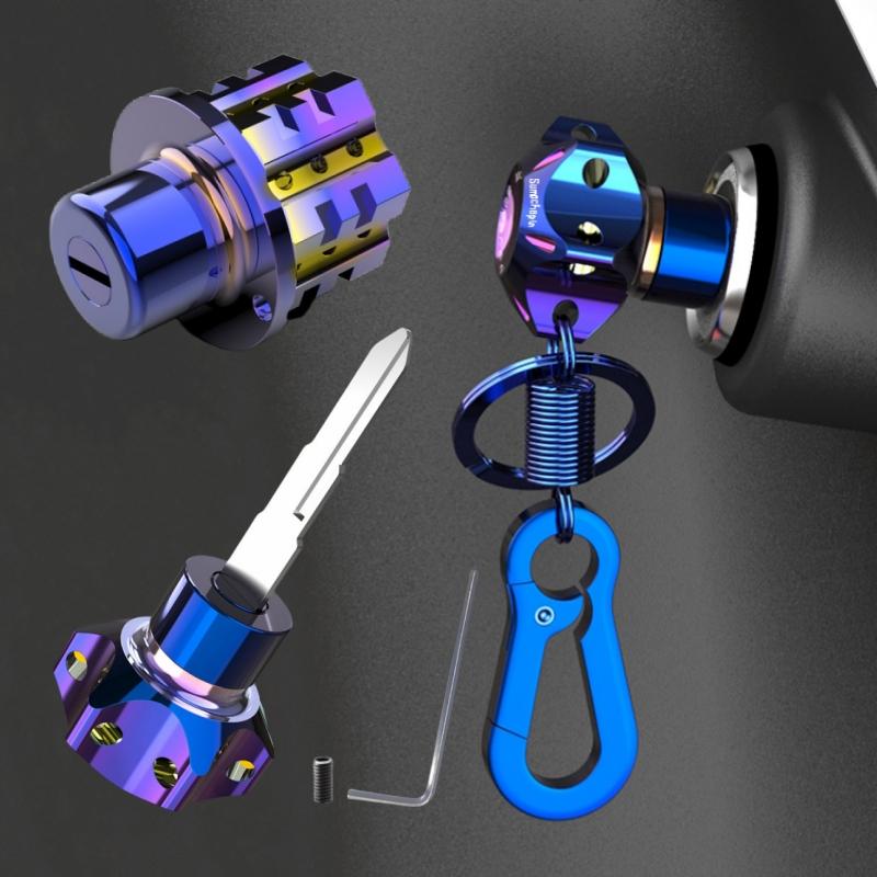  Vỏ chìa khóa CNC sửa đổi dành cho xe máy Thông Dụng Đầu chìa khóa lục giác Nhiều dây chuyền chìa khóa Vỏ đầu chìa khóa trang trí Giá đỡ dây chuyền Vỏ bọc chìa khóa xe máy 