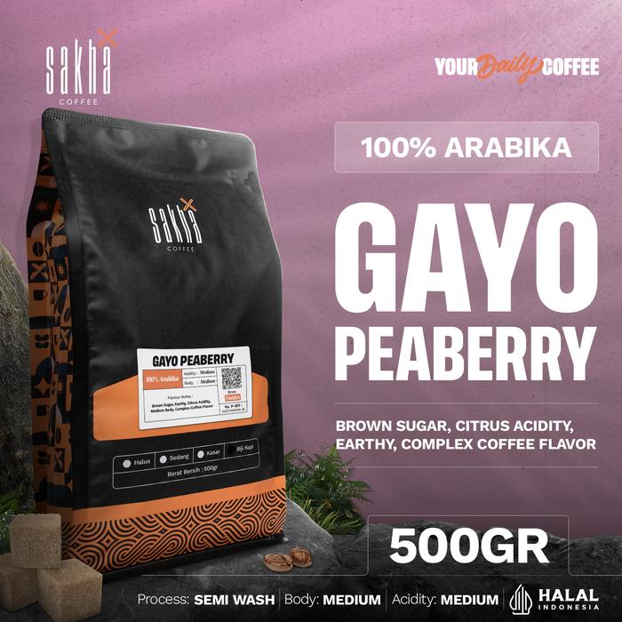 Gambar Kopi Arabika Gayo Peaberry Coffee Roast Bean Espresso Roasted Beans Biji Bubuk 500 Gram - Biji Kopi dari Sakha Coffee Bali Kota Denpasar Tokopedia