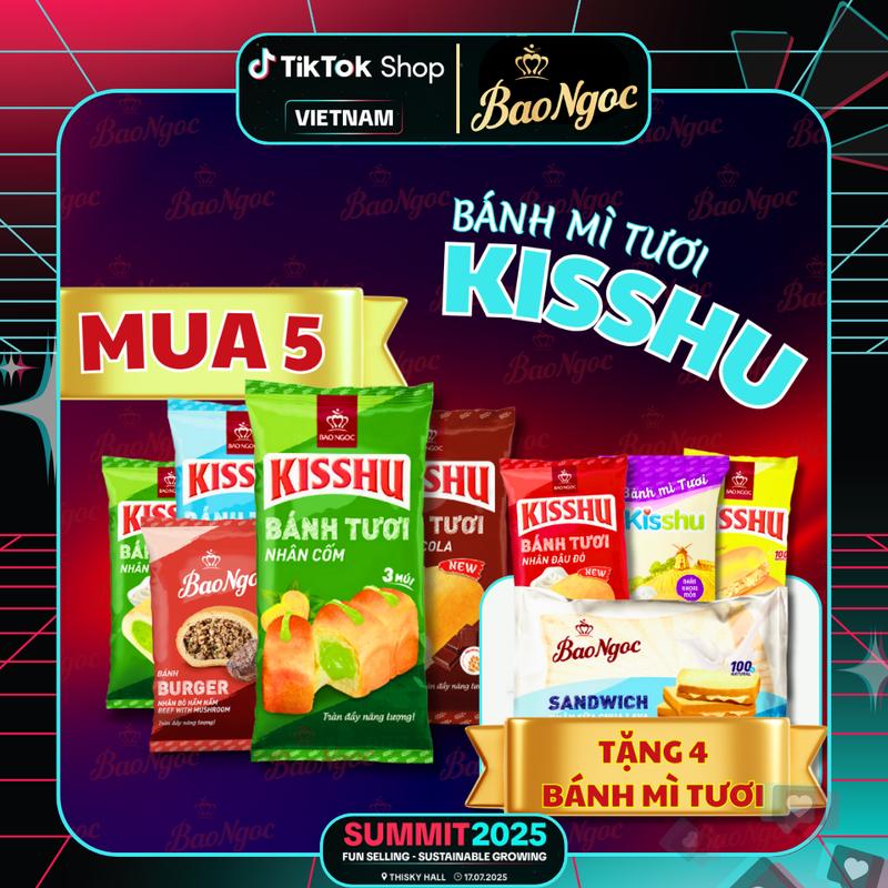 [COMBO Bánh Tươi Mua 5 Tặng 4] Bánh Mì Tươi Nhân Cốm, 3 Múi Cốm, Bơ Sữa, Burger Bò, Socola tặng 4 Bánh Tươi Kisshu (Khoai Môn, Chà Bông, Đậu Đỏ, Sandwich Sữa Chua) Bánh Tươi Bảo Ngọc, Bánh Ăn Sáng