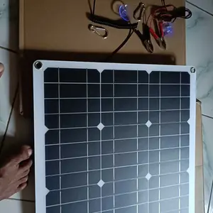 【Stok Lokal Ready】 【100W】Solar Panel Panel Surya Pembangkit Listrik Tenaga Surya with Pengontr Baterai Air