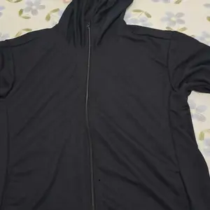 Jaket Olahraga Hoodie Pelindung sinar UV Abu Sport