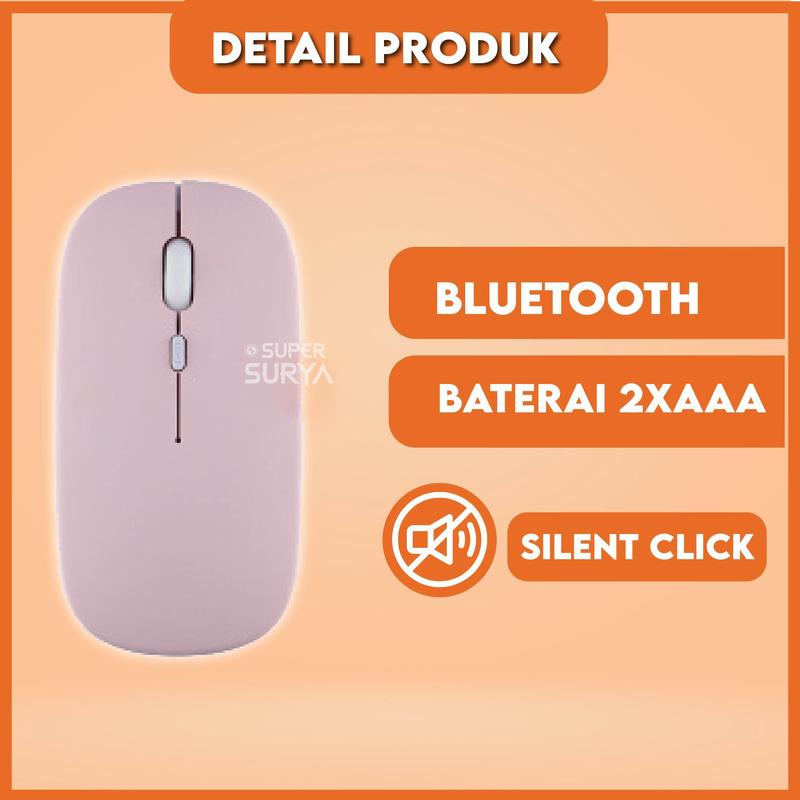 Keyboard Mouse Set Bluetooth Wireless Silent Click Android Windows IOS Ipad Computer 5