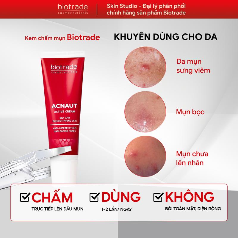 15ML-KEM CHẤM MỤN SƯNG VIÊM CHƯA LÊN NHÂN BIOTRADE ACNAUT CREAM - PHÂN PHỐI CHÍNH HÃNG
