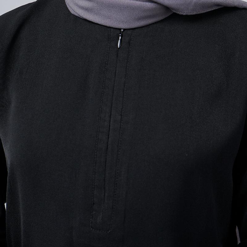 Sekido Mamica Blouse Busui Friendly Wollycrepe Hitam 3