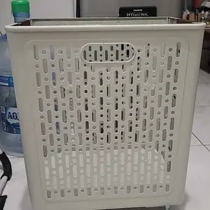 Keranjang Laundry Lipat Bahan Plastik Ada 4 Roda 360 Derajat