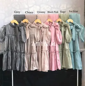 (READYSTOK) Yolla Dress Shimmer Couple Mom Kids/ Dress Shimmer Viral / Dress Couple / Dress Kondangan / Gamis Lebaran