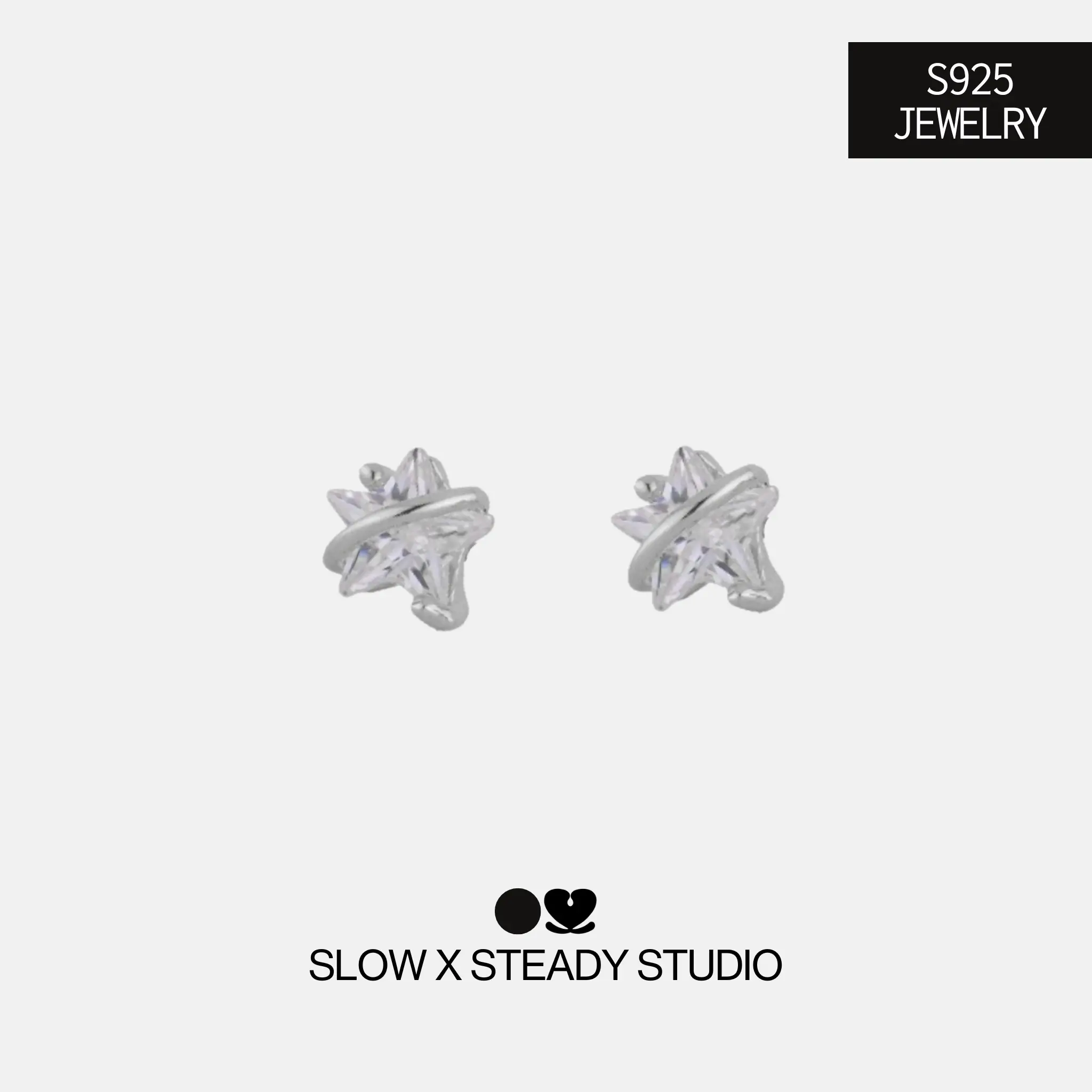 Slow x Steady | Sora Star Studs | 925 Sterling Silver