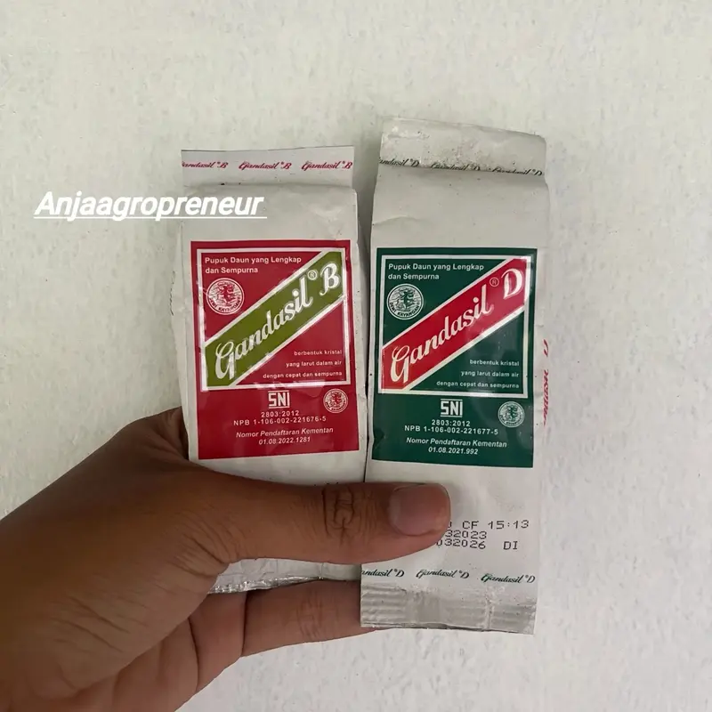 GANDASIL B dan GANDASIL D ukuran 100gram Gandasil Original Pupuk Tanaman Daun Hijau, Buah 0