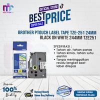 Gambar Brother Ptouch Label Tape TZE-251 24mm Black on white 244mm TZE251 dari Multifungsi ID Kota Administrasi Jakarta Pusat 1 Tokopedia