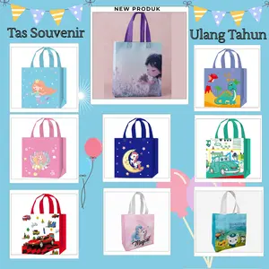Tas Souvenir Ulang Tahun Anak Motif Kartun Lucu – Anti Air & Bisa Digunakan Kembali