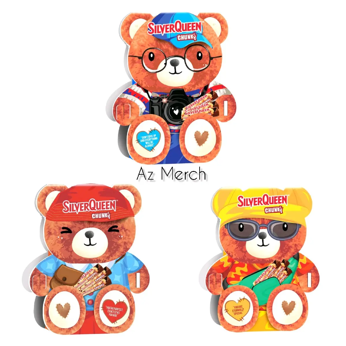 Silverqueen Chunky Love Bear 3x26gr - Coklat Beruang Lucu