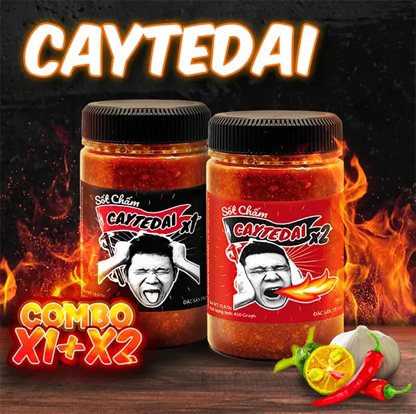 COMBO 2 Hũ Sốt Caytedai X1 và X2 - Lâm Vlog Food - Đặc Sản Tây Ninh