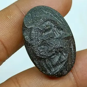 Batu Badar Besi Ikan , Jumbo , Natural Nempel Magnet