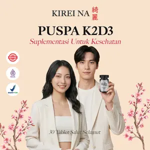 Puspa K2D3-Penyerapan D3 Lebih Optimal, Tulang Lebih Kuat-BPOM & Halal - 30 Kapsul