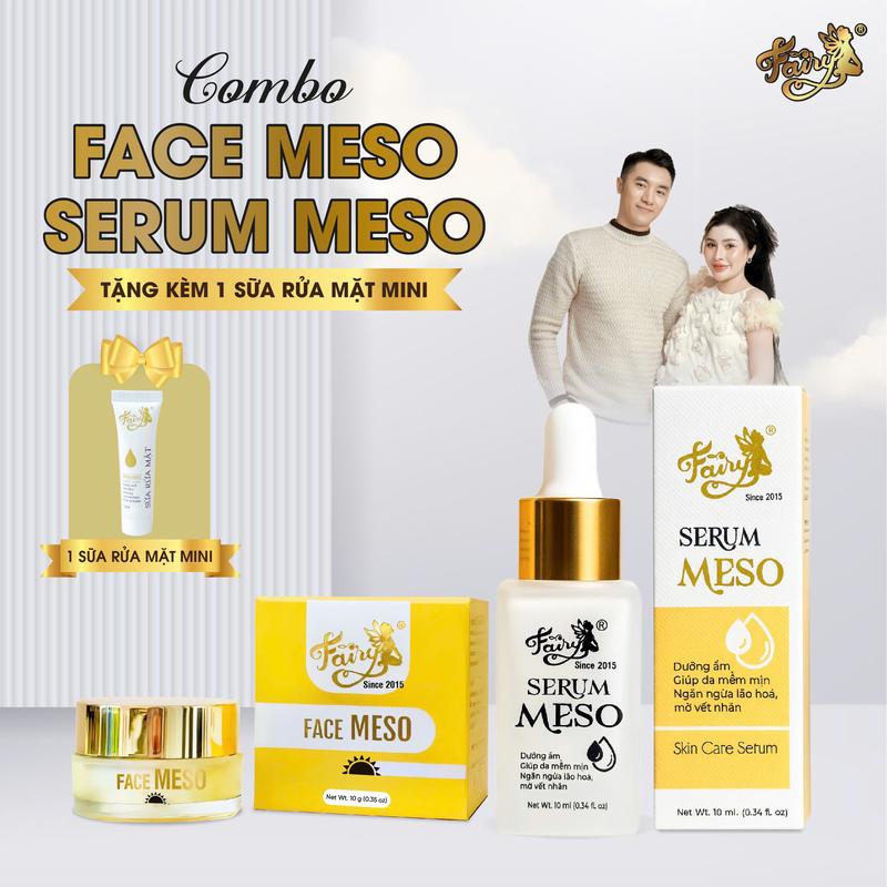 Combo FACE MESO và SERUM MESO Tặng 1 Sữa Rửa Mặt Mini Dưỡng Ẩm Da Làm Đẹp Da