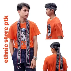 Syal Ikat Kepala Tenun Motif Dayak Kalimantan Barat