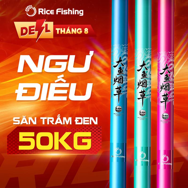 Cần câu đài săn hàng Ngư Điếu 4500 5500 6500 RICEFISHING chuyên săn cá lớn  Câu Cá dòng giữ cá tốt CC-28 Đi Câu Bắt Cá