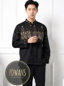Baju Koko Katun Madinah Lengan Panjang Ukuran M L XL PDWANS - WANSPJG05Warna