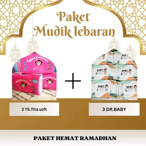 Paket Sale Tisu Kering dan Basah Baby untuk Mudik Lebaran - 2 Tisu Kering dan 3 Tisu Basah - Tissue, Bayi