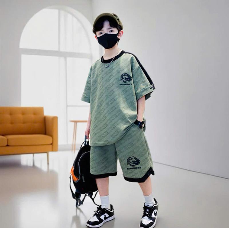 Set bộ quần áo bé trai bộ đồ bé trai 17-45kg mẫu EXP sang chảnh chất vải mềm mát hàng may kĩ.