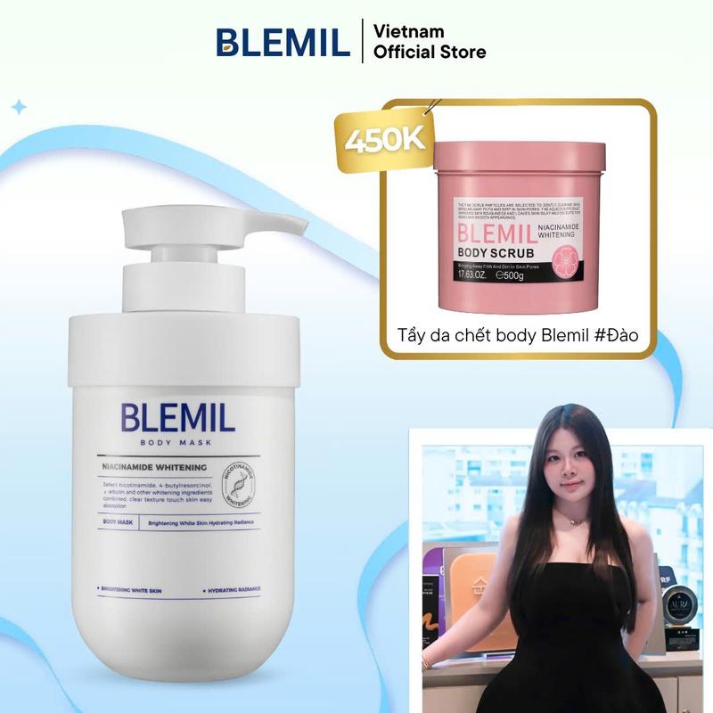 Ủ Hỗ Trợ Trắng Da 577 Blemil - Tặng 1 Tẩy Tế Bào Chết Kiêm Sữa Tắm Hỗ Trợ Trắng Da Blemil Cherry 500g