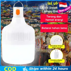 Emergency Lampu darurat rumah Lampu cas LED LAMPU LED DI CAS Lampu Tenda Camping 320W/120W , Lampu Darurat 100 WATT lampu emergency led