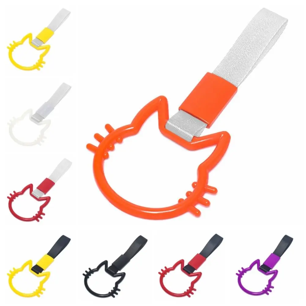 Rear Bumper Supplies Cartoon Cat Bus Handle Hand Strap Charm Colorful Drift Charm Strap Creative Cute Hanging Ring Auto Decoration