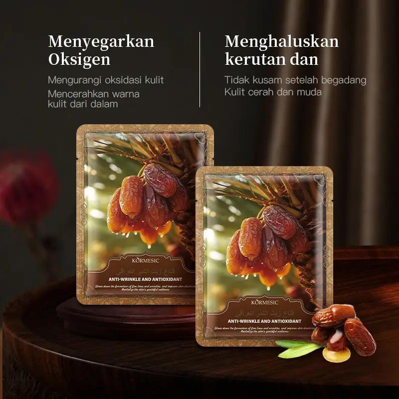 3 PCS - BPOM Masker Wajah Kormesic Arabic Mask 25ml - Sheet Mask Masker Wajah Penghilang Jerawat & Glowing