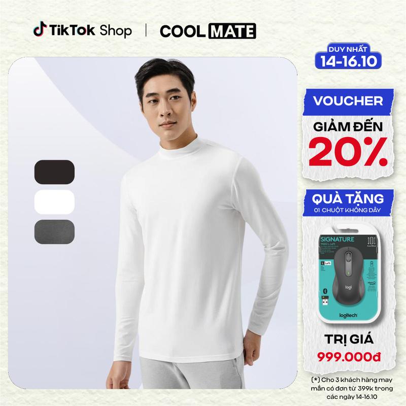 [Outlet Không đổi trả] Áo giữ nhiệt Ex-Warm Lenzing Modal cổ trung - Coolmate