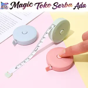 Magic Toko Serba Ada Meteran Mini Gulung Pengukur Lingkar Perut H493 Baju Jahit Measure Tapes High Quality Warna Pastel Alat Ukur Kain 150Cm 60 Inch Ringan Minimalis