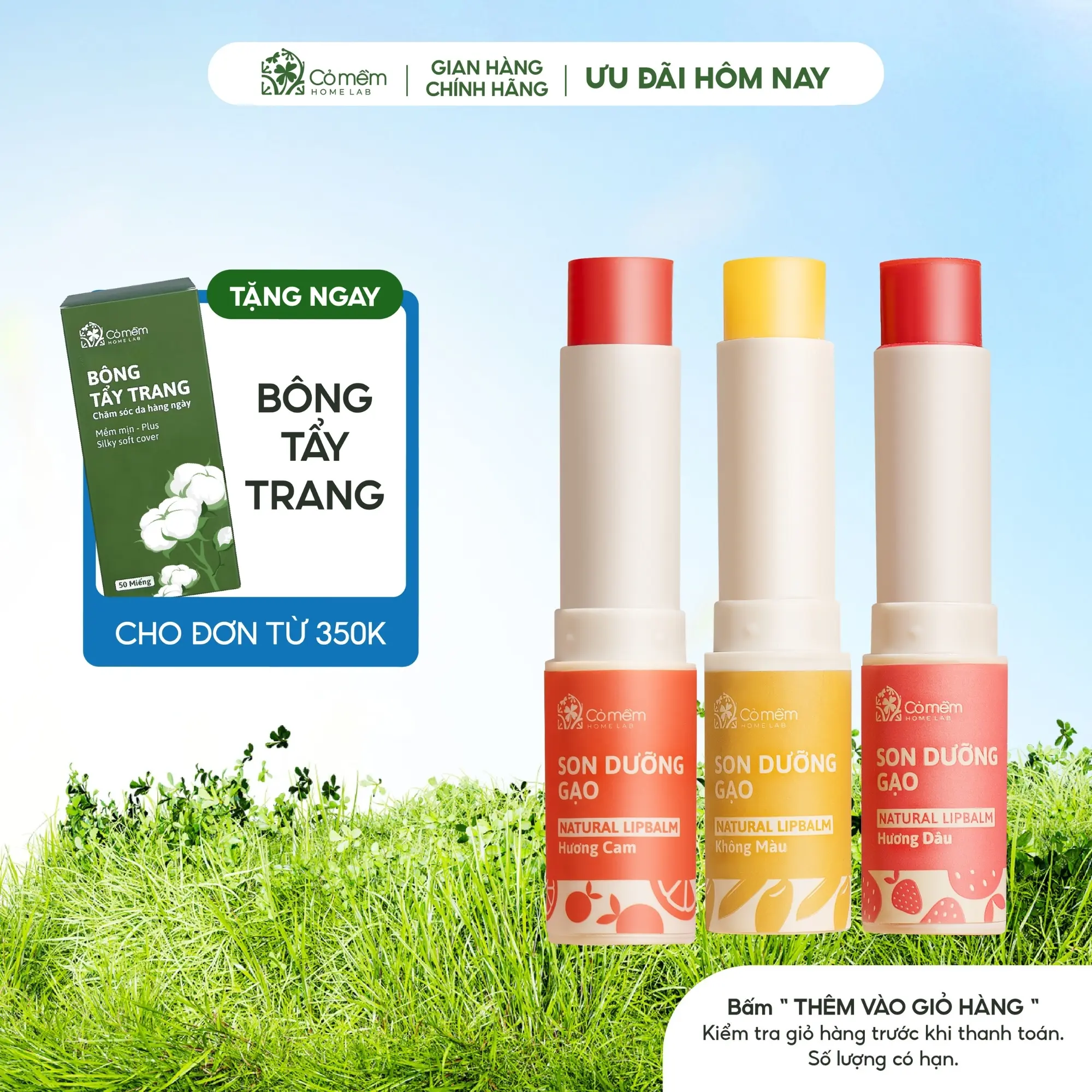 Son Dưỡng Gạo Cỏ Mềm Hỗ Trợ Giảm Thâm Môi 3,6g
