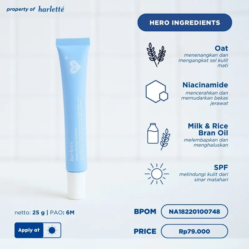 Harlette Oatmilk Bundle [COMPLETE PACK] | 6 PRODUK untuk Kulit Oily, Kombinasi, dan Acne Prone, Mencerahkan, Skincare Wajah, Berjerawat 4