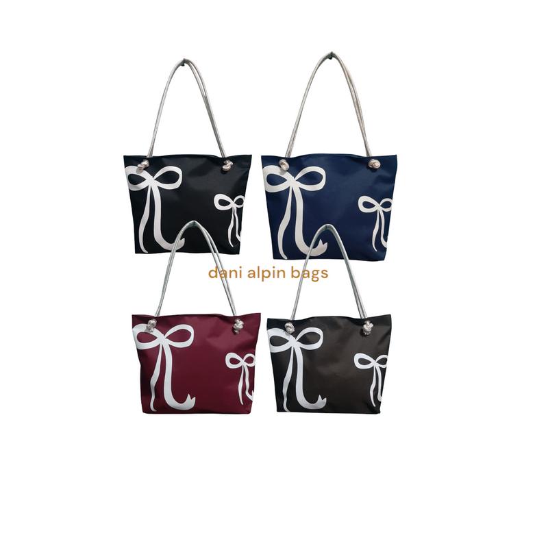 Tote Bag Wanita Motif Terbaru Tas Tote wanita Tali Sumbu Totebag Kekinian/dani alpin bag/motif pita 0