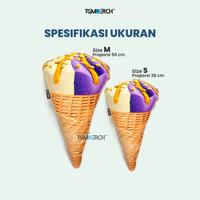 Gambar TGM MERCH - Bantal Boneka Motif Es Krim Cone - Taro Vanila, S (Proporsi 38 cm) dari Tgm Merch Kota Bekasi 3 Tokopedia