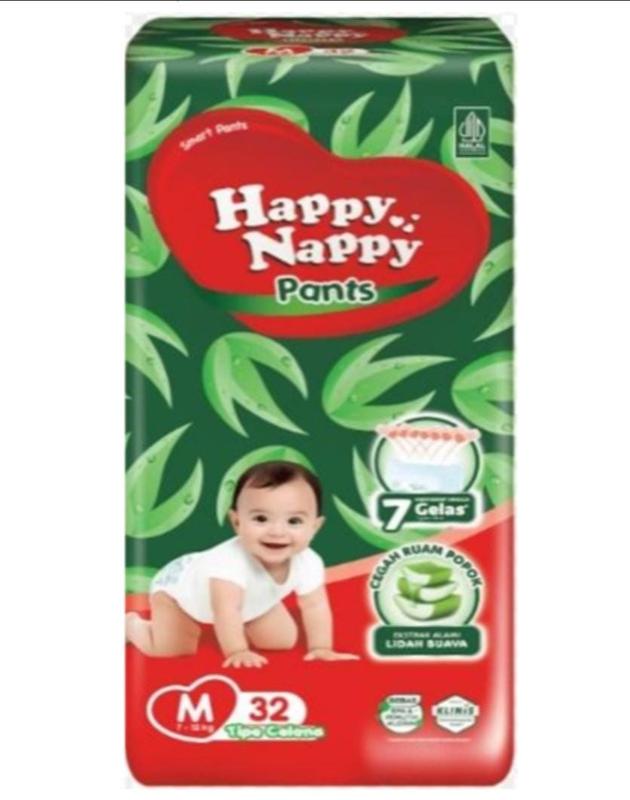 HAPPY NAPPY SMART PANTS S40/M34/L30/XL26 POPOK BAYI TERMURAH TERLENGKAP 3